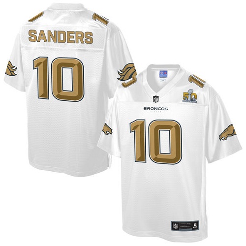 Youth Game Emmanuel Sanders Super Bowl 50 Bound Nike Jersey White - #10 Pro Line Fashion NFL Denver Broncos